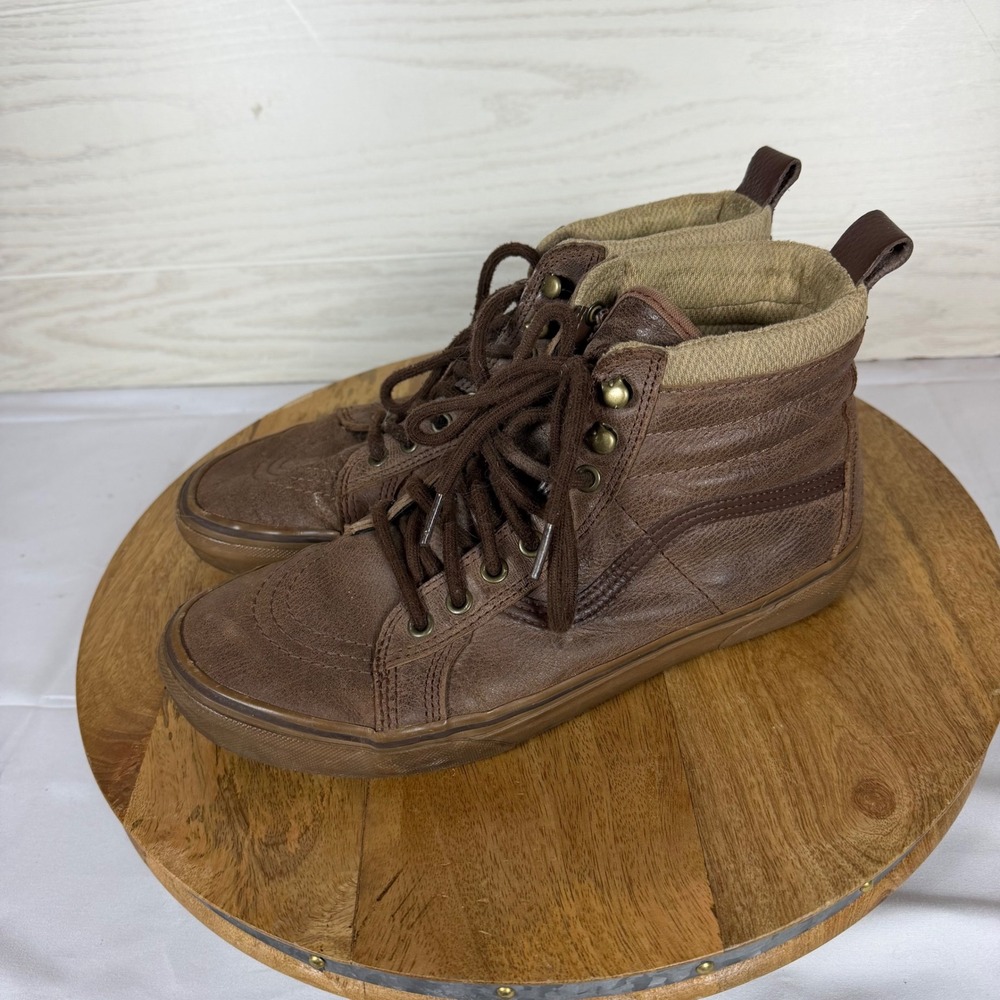 Vans Sk8-Hi MTE Brown Leather High Top Sneakers Mens 9